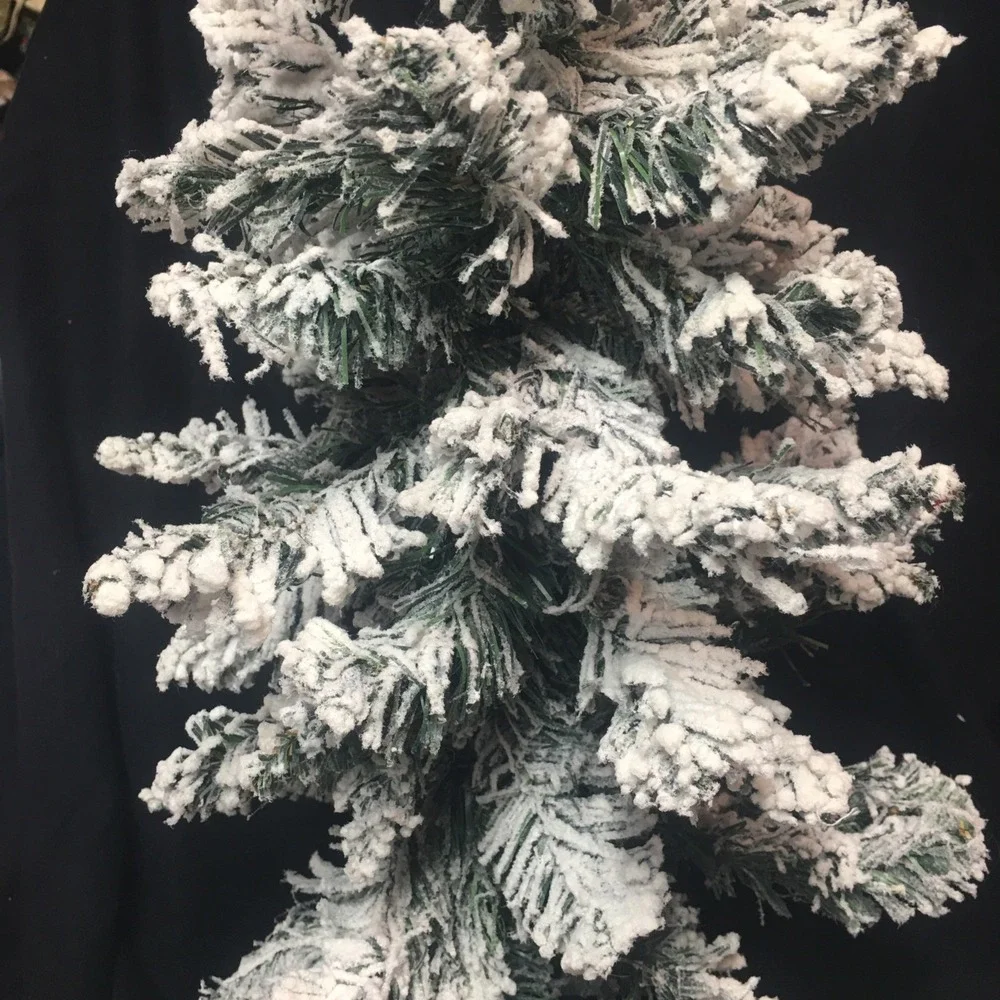 Vintage Flocked Green Artificial Christmas Tree  25